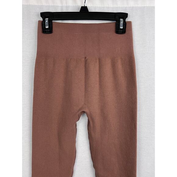 Everlane The Seamless Leggings Cotton Ribbed Acorn Brown Lounge Cozy Capsule - Picture 4 of 6